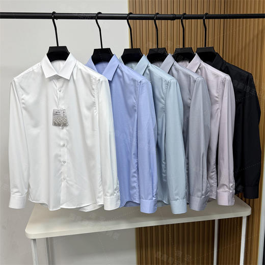 高端品质！2025新款桑蚕丝+莫代尔混纺 秋季商务男士商务休闲长袖衬衫！ 商品图2