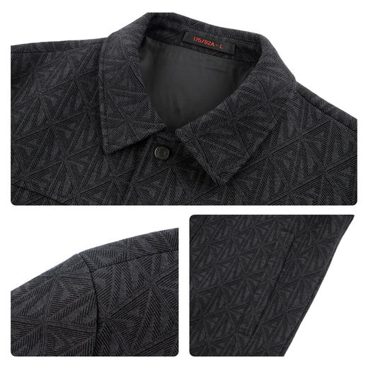 【满身提花工装茄克】柒牌男装2025秋冬新款潮流休闲夹克修身外套129K70770 商品图3