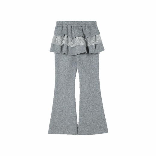 蕾丝拼接微喇裤 商品图3