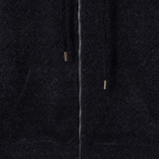 WT254SDSA男士秋冬新款痞帅男装高街时尚暗纹提花拉链连帽开衫卫衣百搭 商品图3