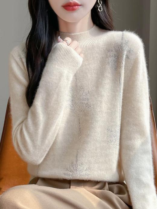 超级好货‼️出口订单~【意大利Marland100%羊毛衫合集】圆领/半高领/烫钻款都有！清完无补 ✅光泽好/杂质少/弹力大/保暖性强，手感无敌好！ 商品图10