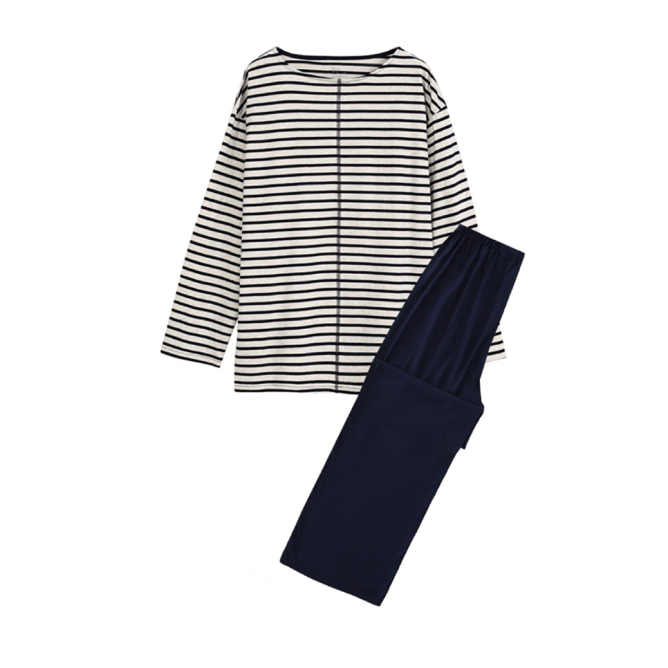 100%天竺棉全棉 圆领套头男女款睡衣居家服   A-5220  良品