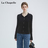 会员福利【绵羊毛×高密针织】拉夏贝尔/La Chapelle云柔软糯针织衫翻领方扣套头慵懒感开衫毛衣 商品缩略图3