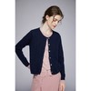 山羊绒圆领针织开衫，撞色气质宽松百搭假两件外套上衣HK-LA-825 商品缩略图0