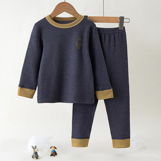 【母婴A类❗️羽绒蚕丝儿童保暖内衣】0荧光，无骨缝制超舒适，0凸起0摩擦，不磨肤！秋冬中大童男女初中小学生秋衣秋裤套装 商品图8