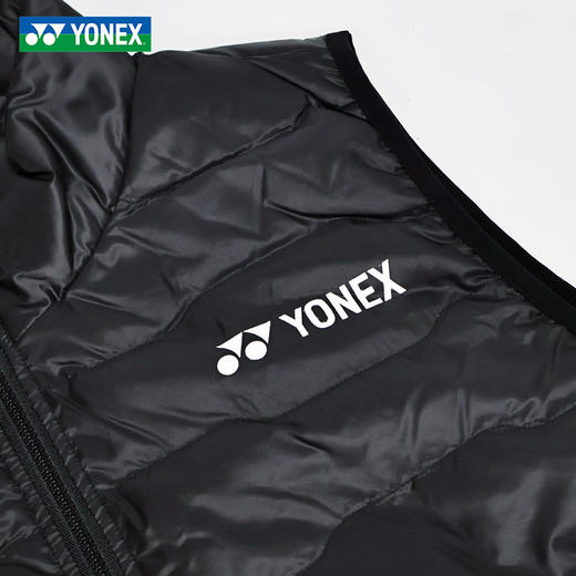 YONEX尤尼克斯羽毛球服1900325BCR男女款yy加绒轻薄保暖马甲 商品图2