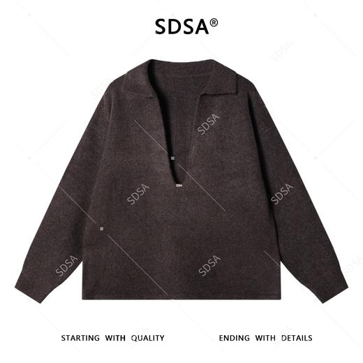 4812SDSA男士秋冬新款痞帅男装时尚深V翻领针织衫轻奢慵懒风百搭毛衣 商品图1