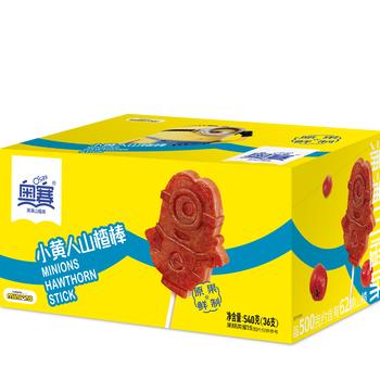 奥赛 小黄人山楂棒15g*36支陈列盒装 山楂片饼块果丹皮蜜饯果干 /休闲食品 /蜜饯果干 /山楂制品 商品图3