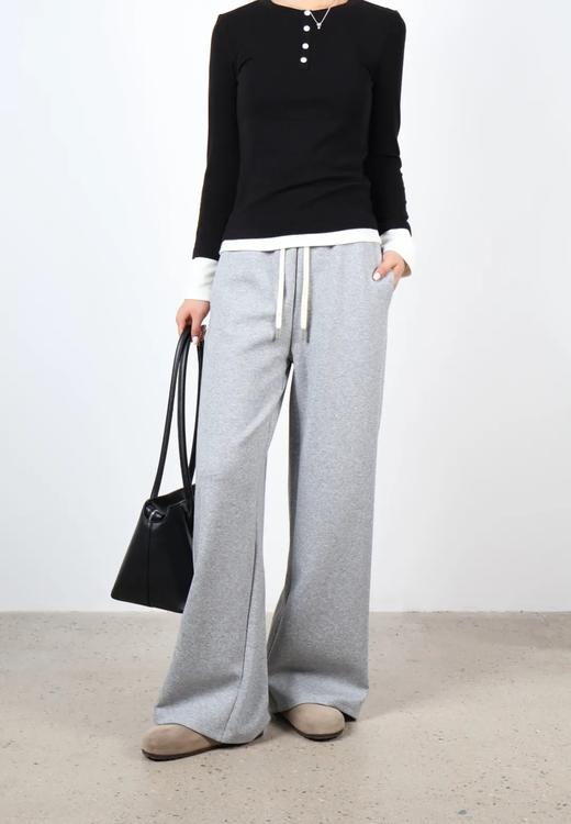 轻盈柔滑休闲百搭经典直筒卫裤 商品图1