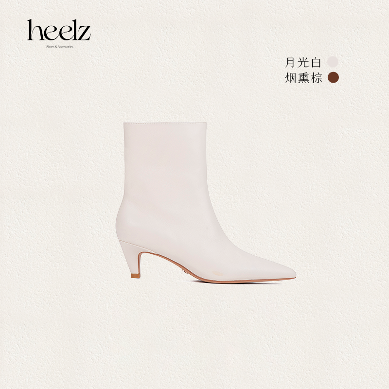 【奥黛丽】heelz设计师手工鞋履 ｜羊皮 时装短靴 5.5 公分
