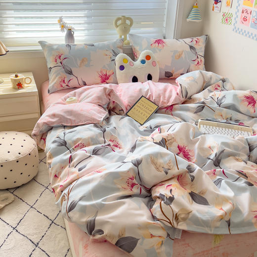 【床上用品！一套搞定】A类学生宿舍三六件套高中上下铺被套床单枕套大学生水洗棉六件套。rb 商品图5