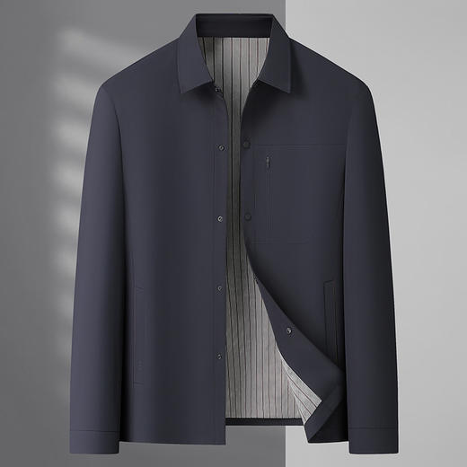 【DLC】大依优型大码男装商务休闲夹克秋季翻领茄克防风保暖外套 商品图1