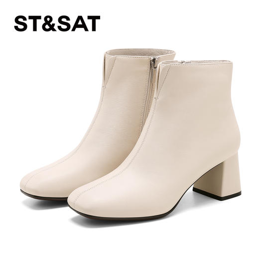 【绒里可选】星期六法式短筒优雅粗跟切尔西SSD4116CCJ/SSD4118CY3 商品图11