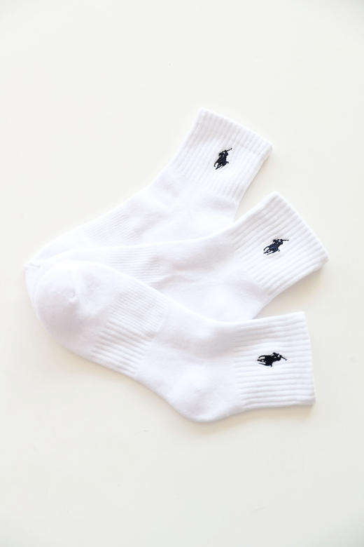 软支撑设计，放松整个脚掌。三双入毛巾底小标刺绣运动袜C091768 商品图4