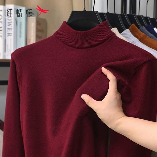 甄选 | 红蜻蜓针织衫男半高领保暖长袖打底衫2025秋冬季新款中年爸爸毛衣 商品图5