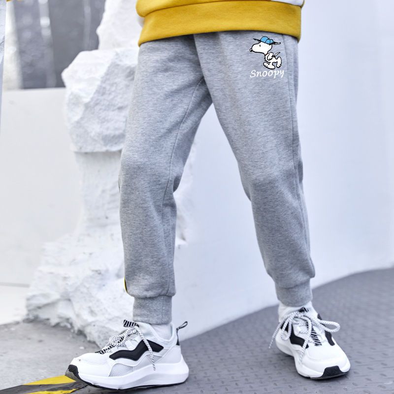 史努比儿童装男童秋装2021新款洋气运动长裤子男孩衣服网红款洋气