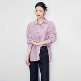 「高货wl」全新升级【铂金会员293/天猫389/差价96】(10508)洛诗琳重工立体刺绣钉珠衬衫2025秋季气质宽松翻领上衣女