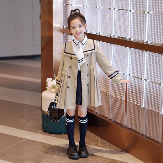 英伦百褶风衣 商品图2