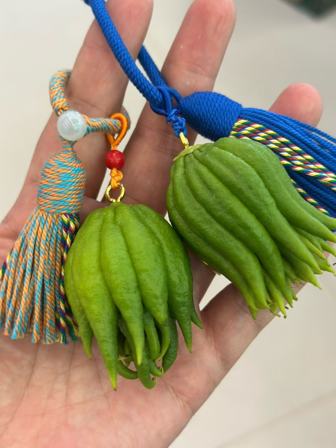 手工编制新鲜佛手挂件