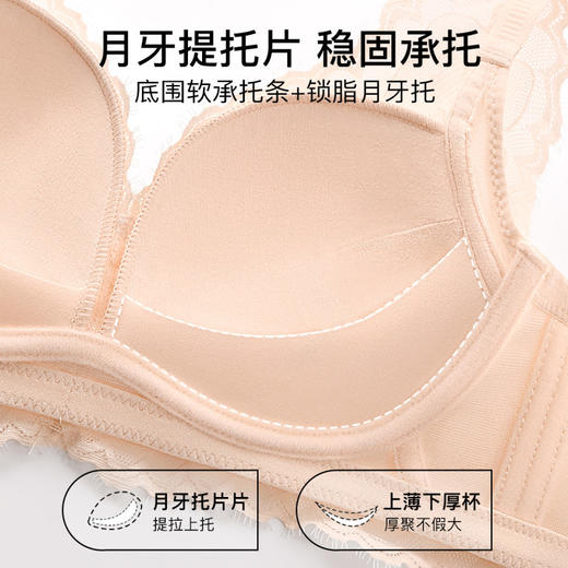 夏日来信 文胸(VIP)【聚拢升杯性感】小胸聚拢收副乳无钢圈女士文胸 商品图4