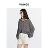 VIMAGE纬漫纪百搭慵懒风空调罩衫薄款宽松针织衫T恤2025春季新款V2301927 商品缩略图7