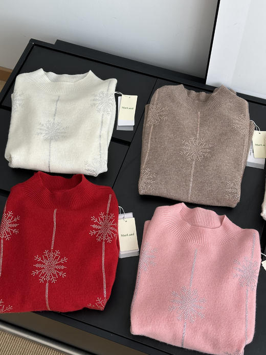 超级好货‼️出口订单~【意大利Marland100%羊毛衫合集】圆领/半高领/烫钻款都有！清完无补 ✅光泽好/杂质少/弹力大/保暖性强，手感无敌好！ 商品图8