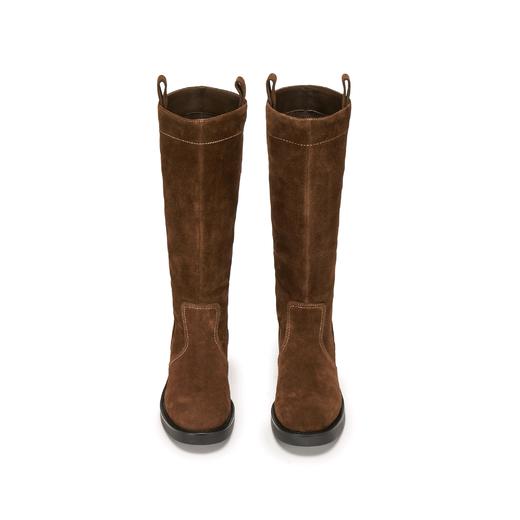 【云粉节】【思加图】BF楼思加图2025新款复古显瘦高筒骑士靴粗跟长筒靴EIJ01, 吊牌价2990，活动价2198 商品图1