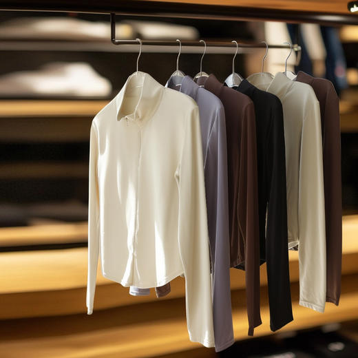 10904  立领半拉链修身外套 商品图2