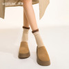 西遇厚底勃肯鞋女新款一脚蹬小个子增高松糕鞋包头半拖鞋V0356303 商品缩略图3