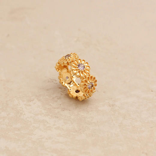 订购4周到｜Tityaravy-Sai-7-金色 花朵 紫水晶 戒指［法国设计师］ 商品图2