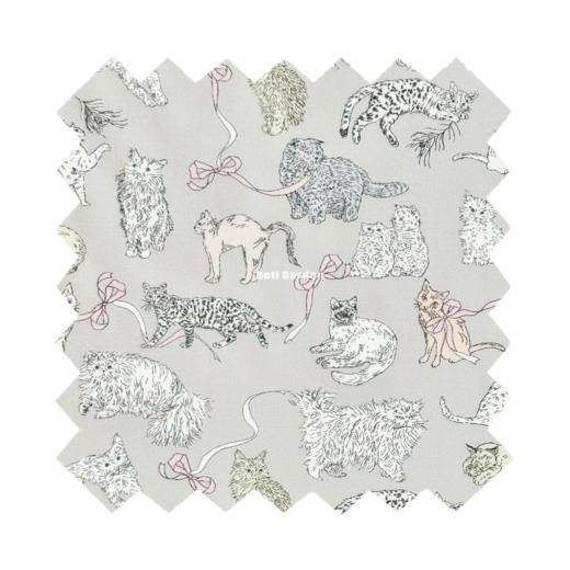 LT297C 喵星日常灰色 Liberty塔纳棉 胶囊系列 邮费到付 269元/米 商品图0