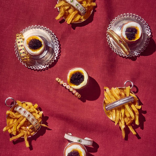 订购4周到｜Tityaravy-Prema-银色 条纹 白托帕石 手镯［法国设计师］ 商品图2