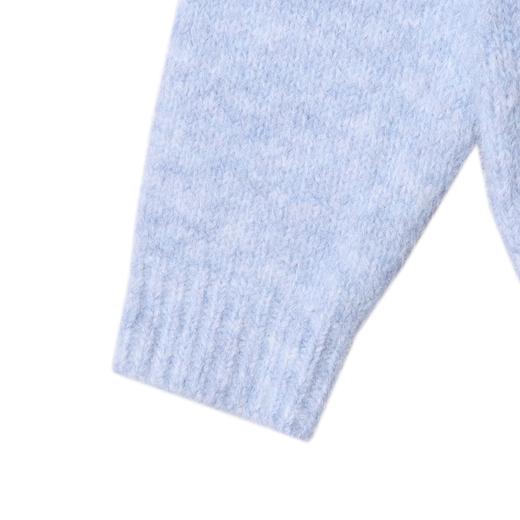 22625SDSA男士秋冬新款痞帅男装极简风宽松圆领针织衫纯色毛衣气质百搭 商品图3