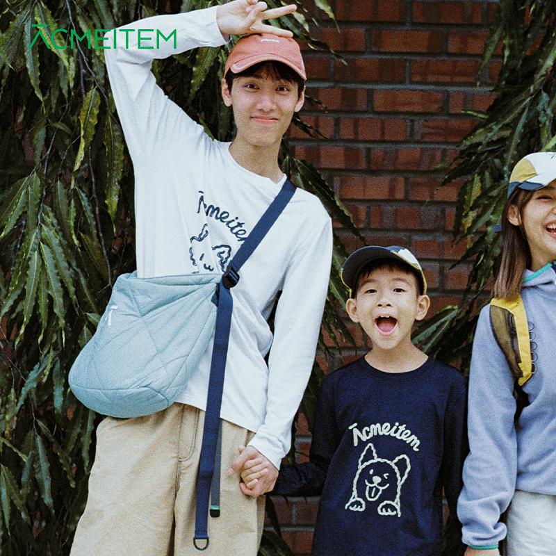 【破价秒S-不可退换】【董洁同款】ACMEITEM爱棵米 户外亲子印花磨毛长袖T恤保暖打底上衣 GAG3340892G/GAG3340894G