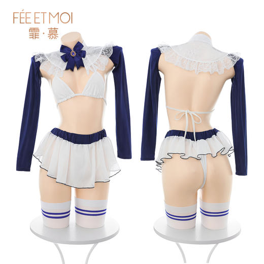 霏慕 甜美萌系性感露背套装ZY63 商品图10