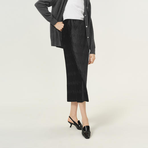 【商场同款】伊芙丽冬梭织中裙1FA141051 商品图0