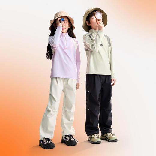 【加绒厚款】男女童全腰梭织夹裤冬季新款安奈儿童装EM546525 商品图2