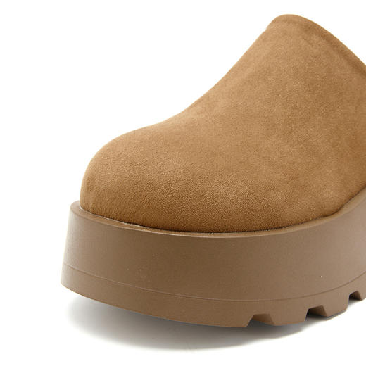 西遇厚底勃肯鞋女新款一脚蹬小个子增高松糕鞋包头半拖鞋V0356303 商品图5