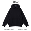 87607SDSA男士秋冬新款痞帅男装韩版纯色裁剪破洞连帽卫衣时尚情侣上衣 商品缩略图0