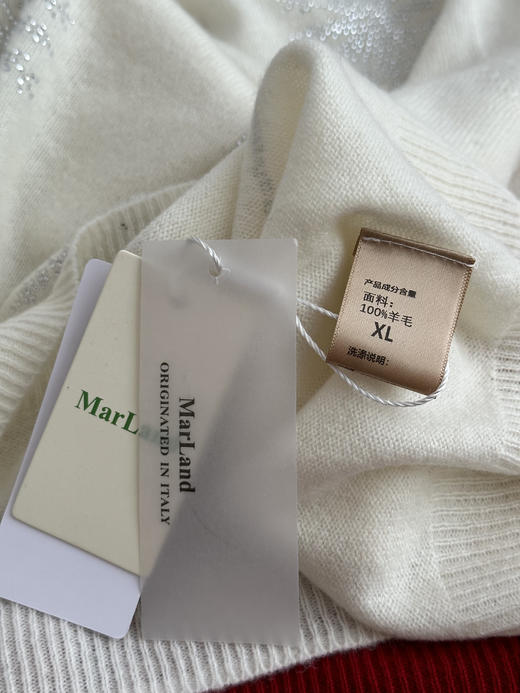 超级好货‼️出口订单~【意大利Marland100%羊毛衫合集】圆领/半高领/烫钻款都有！清完无补 ✅光泽好/杂质少/弹力大/保暖性强，手感无敌好！ 商品图9
