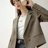 高级休闲咖啡色长袖，时尚洋气时髦西装外套GC-6nep5XaA 商品缩略图1
