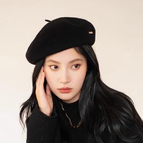 BB156疯帽子 奢级 羊绒羊毛贝雷帽女秋冬纯色文艺复古休闲画家帽子RJ011