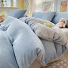 【纯色双拼牛奶绒系列】四件套双面绒加厚保暖宿舍三件套法莱绒床单被套床笠床上用品。rb 商品缩略图2