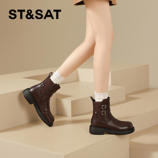 星期六时髦双扣带干练切尔西SSD4116CBD 商品图6