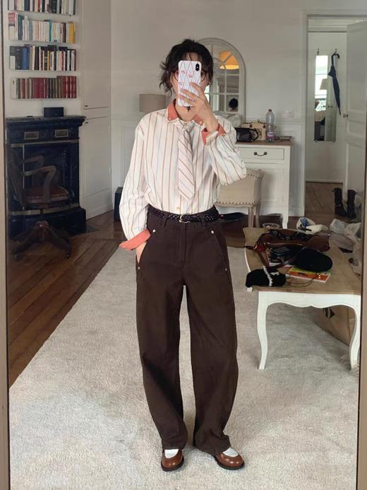 浮生八记/25C112/复古做旧弯刀彩色牛仔裤 商品图2