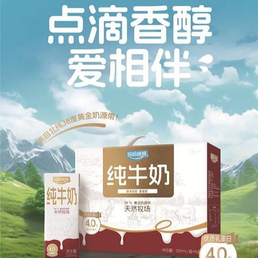 0593【国企严选，山海食材】妈妈咪呀纯牛奶 200ml*16/箱 商品图4