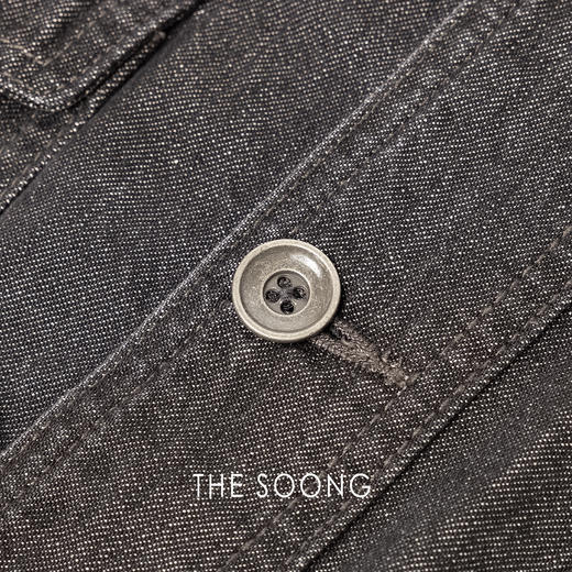 THESOONG|斑驳烬染非常规做旧洗水手工甩点黑灰色牛仔外套HWWT7681 商品图4