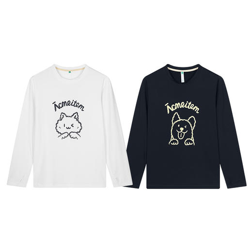 【破价秒S-不可退换】【董洁同款】ACMEITEM爱棵米 户外亲子印花磨毛长袖T恤保暖打底上衣 GAG3340892G/GAG3340894G 商品图4