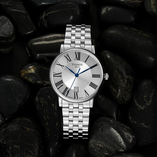 天梭Tissot卡森系列石英男表银盘钢带 T122.410.11.033.00 商品图3