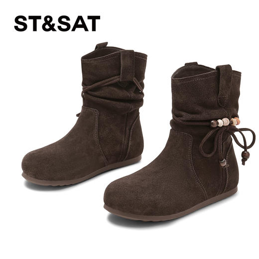 【内增高】星期六舒适圆头中筒堆堆靴SSD4116CFU 商品图9